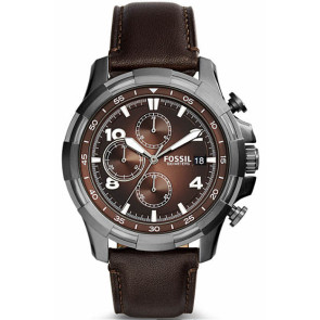 Watch strap Fossil FS5113 Leather Brown 22mm